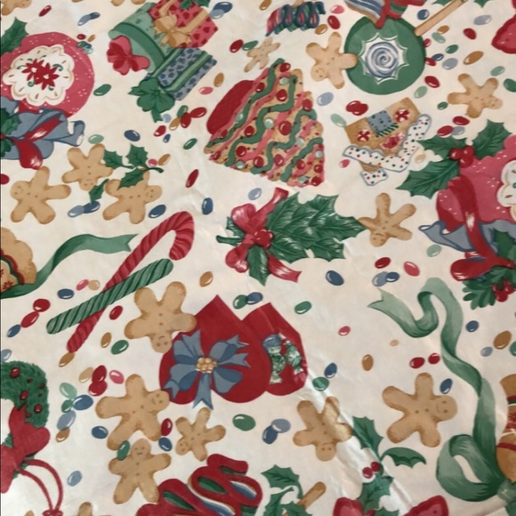 Vintage rectangular Christmas table cloth - Picture 2 of 3